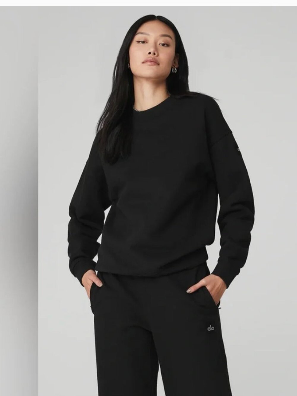 EUC ALO Yoga Renown Heavy Weight Crew Neck Pullover